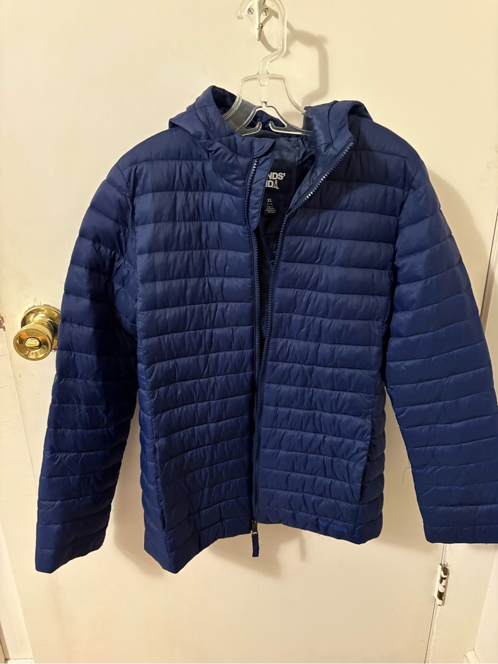 Lands' End boys Dark Blue hooded Puffer Jacket XL
